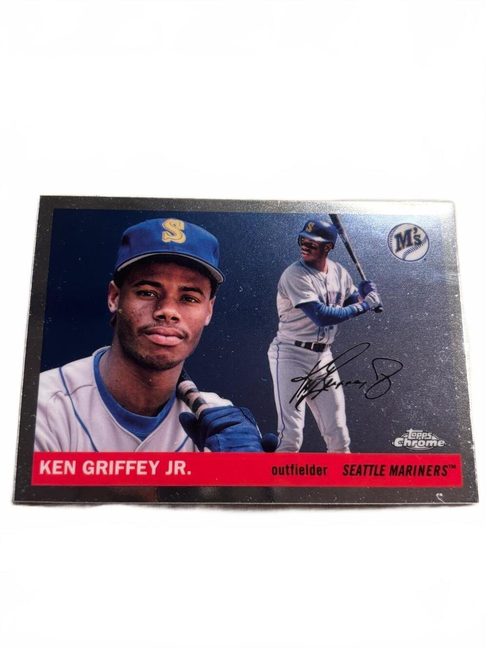 Ken Griffey Jr. 1992 Topps Chrome Baseball Card #405 Seattle